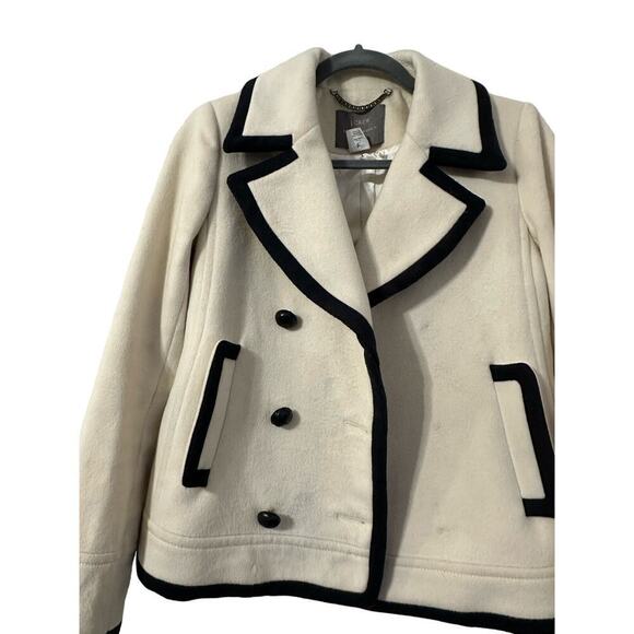 J. Crew Wool Peacoat Double Breasted MISSING BUTTONS Size 2 - Picture 2 of 4